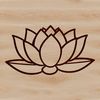 Elegant Lotus Illustration A stylized illustration of a lotus flower with symmetrical petals.