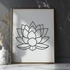 Lotus Symbol SVG Download An illustration of a lotus flower, a symbol often used in religious contexts.