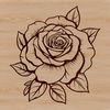 Stylized Rose Illustration Illustrative rose flower with stylized petals, suitable for vector art designs.