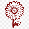 Free Downloadable Flower Art A high-quality vector illustration of a daisy flower, suitable for various design applications.