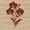 Blooming Orchid Flower Illustration Vector illustration of a blooming orchid flower with delicate petals and center details.