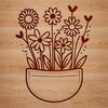 Wildflower Pocket Design SVG Graphic An SVG vector graphic design of a wildflower-inspired pouch or bag motif.