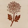 Single Chrysanthemum Bloom Illustration A detailed illustration of a single chrysanthemum flower in bloom.