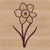 Blooming Beauty in Vector Design A vector illustration of a daffodil flower in bloom, suitable for digital designs.