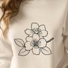 Elegant Sakura Flower Design An elegant vector design featuring a single cherry blossom with intricate details.