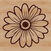 Delicate Daisy Floral Design A vector graphic representation of a single daisy blossom in high definition.