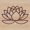 Simple Lotus Design Illustration of a lotus flower in a simple, detailed design.