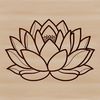 Beautiful Line Art Lotus A simple line drawing of a lotus flower, suitable for vector design and cutting machine applications.