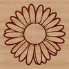 Beautiful Daisy Bloom Vector Design An SVG design of a single daisy bloom featuring a central disc surrounded by delicate white petals.