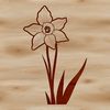 White Background Daffodil Clipart A simple illustration of a daffodil flower against a white background.