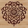 Layered Chrysanthemum Flower Vector Art A detailed illustration of a single chrysanthemum flower with layered petals, suitable for gardening or floral design.