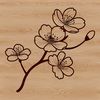Editable Cherry Blossom Clip Art An editable vector graphic of a single sakura flower with intricate petals.