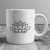 Beautiful Stylized Lotus Flower for Vector Design Close-up of a stylized lotus plant, ideal for vector design projects requiring high-quality floral images in SVG format.