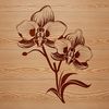 Beautiful SVG Plant Artwork A detailed illustration of a flowering orchid plant in vector format