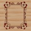 A geometric frame design featuring floral motifs, ideal for vector art and cutting machine projects.
