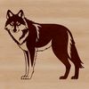 Wildlife Illustration: Standing Wolf Design A standing wolf illustration in a vector format.