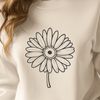 Colorful Single Daisy Bloom Vector Art A vector graphic design featuring a single daisy bloom in full color.