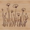 Blooming Wildflower Illustration An isolated vector design of a single blooming wild flower in bloom.
