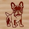 Free Vector Breed Dog Graphics A standing French Bulldog breed illustration in vector format.