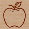 Ripe Apple Vector Graphic A high-quality graphic representation of a ripe apple, suitable for various uses such as vector art and clipart.