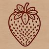 Free Strawberry SVG Template A high-resolution digital illustration of a strawberry, ideal for use in graphics design, crafting, and print projects.