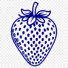 Free Strawberry SVG Icon A detailed illustration of a ripe strawberry, suitable for vector graphics.