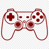 Game controller design with buttons and joysticks An illustration of a game controller with buttons and joysticks.