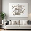 Vector graphic illustration featuring inspirational gardening quotes in a clean, minimalist style.