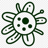 Vector illustration of a single bacterium cell with intricate details.