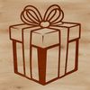 Gift Box SVG Design A simple vector graphic representation of a gift box with a closed lid.