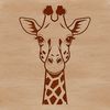 An illustration of a giraffe in a natural habitat, suitable for use as vector art.