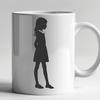 Young Girl SVG Icon in Casual Attire A young girl in a casual outfit, created as a vector graphic.