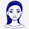 Free SVG Design - Beautiful Girl Clip Art A young girl's illustration created in vector format using SVG technology.