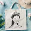 Royal Character Clip Art SVG Image A vector design of a princess character, suitable for various uses such as crafting or digital projects.
