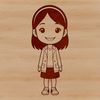A young female figure in various digital formats including SVG and PNG.