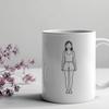 Beautiful Silhouette Girl Vector Image Young girl silhouette in vector format.
