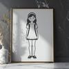 Clean Line Girl Clip Art Design Simple girl clip art design with clean lines.