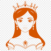 Princess Illustration in Vector Format A royalty-themed female character illustration in vector format.
