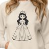 Princess Clipart Illustration A young female princess character created as vector art.