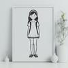 SVG file icon of a cartoon young woman.