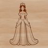 Royal Girl SVG Graphic Design A royalty-free illustration of a young female princess in a crown.