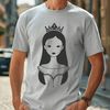 Cute Female SVG Illustration A young female character in a princess costume, created as a vector graphic.