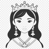 Adorable Female Character Design SVG File A royalty-free female character design in vector format, suitable for digital and offline use.