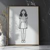 Beautiful SVG Girl Clip Art Design A young girl illustration in vector format designed for digital use.