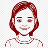 SVG Vector Image Art SVG illustration of a young girl
