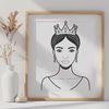 A young girl dressed as a princess, suitable for use in digital design projects.