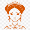 Princess Vector Graphic Illustration An SVG vector graphic of a girl dressed as a princess, suitable for custom cutting and design projects.