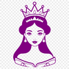 A digitally created illustration of a young female princess in regal attire.