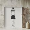 Beautiful Young Girl Vector Illustration A young girl illustration created as a vector graphic, suitable for various uses.