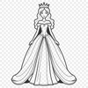 Beautiful Female Princess Graphic Design A digital illustration of a young female princess in a regal attire.